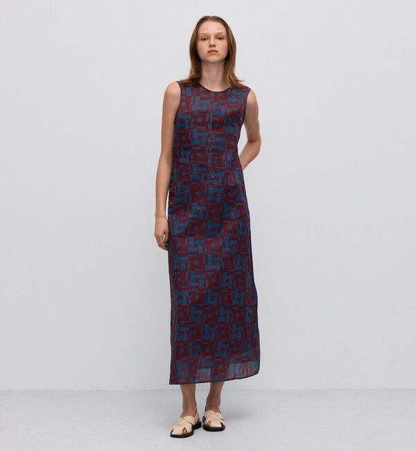 BACCA「コットンオーガンジープリント ロングワンピース」|ワンピース|