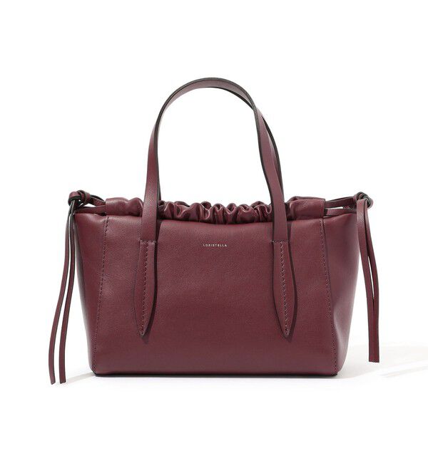 TOMORROWLAND GOODS「LORISTELLA ギャザー ショルダートート」|ハンドバッグ|39 ボルドー
