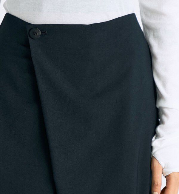 Edition「Super140's ウールトロピカル ラップスカート」|スカート|