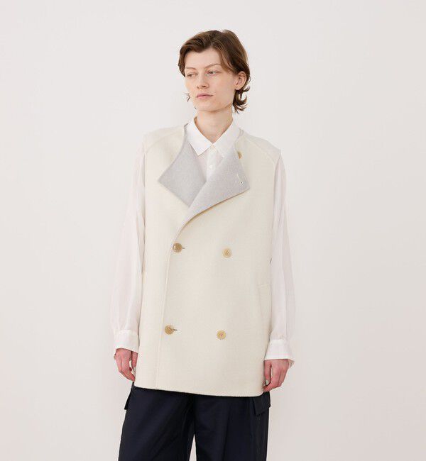 GALERIE VIE「ウールダブルフェイス トレンチベスト」|ダウンベスト・ベスト|