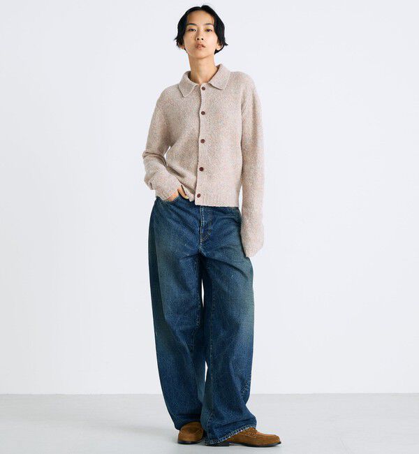 Edition「ブークレーニット ポロカーディガン」|ニット・セーター|