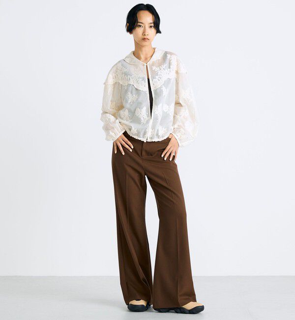 Edition「ウールポリエステルドスキン フレアパンツ」|その他|