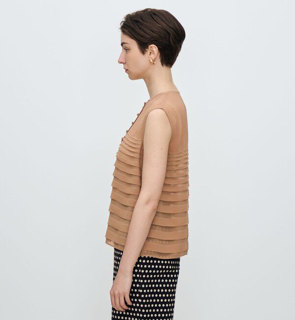 TOMORROWLAND collection「シルクシフォン ノースリーブブラウス」|シャツ・ブラウス|