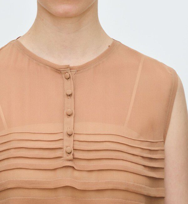 TOMORROWLAND collection「シルクシフォン ノースリーブブラウス」|シャツ・ブラウス|