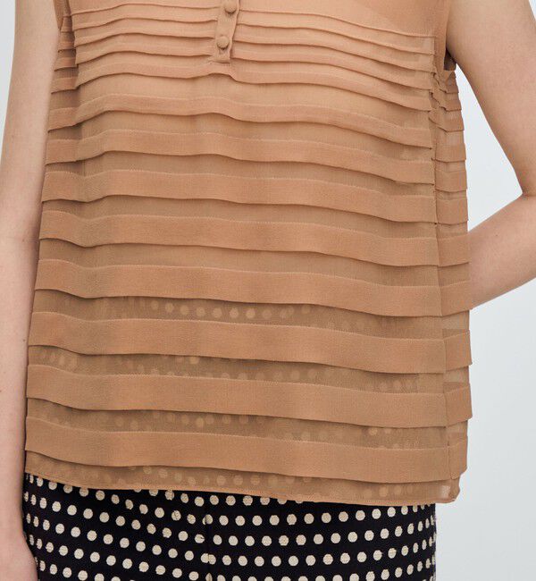 TOMORROWLAND collection「シルクシフォン ノースリーブブラウス」|シャツ・ブラウス|