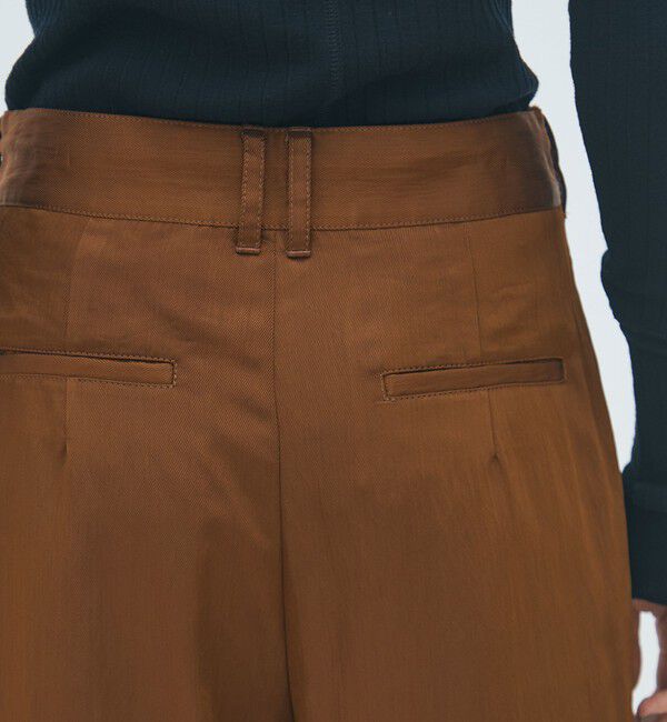 MACPHEE「レーヨンナイロンカルゼ タックワイドパンツ」|その他|