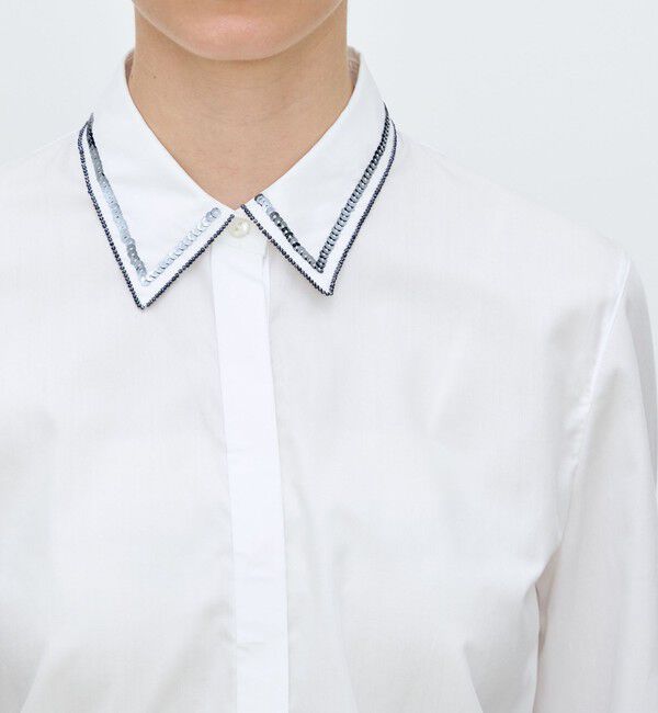 TOMORROWLAND collection「スーピマブロード スパンコールカラーシャツ」|シャツ・ブラウス|