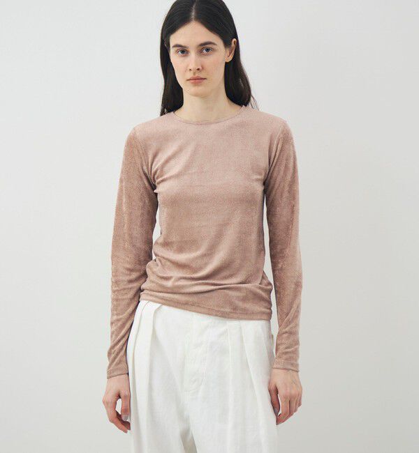 TOMORROWLAND GOODS「BASERANGE ベロア ロングスリーブプルオーバー」|Tシャツ・カットソー|