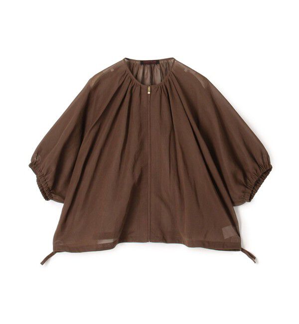TOMORROWLAND collection「ルコットンオーガンジー ジップアップライトブルゾン」|その他|49 ブラウン
