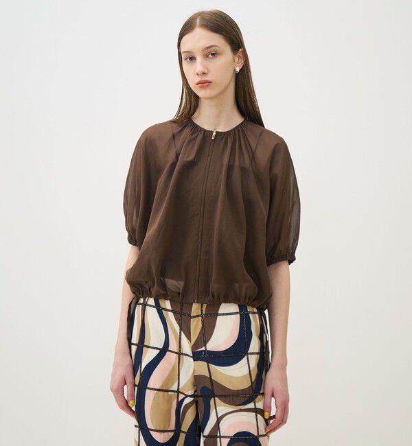 TOMORROWLAND collection「ルコットンオーガンジー ジップアップライトブルゾン」|その他|