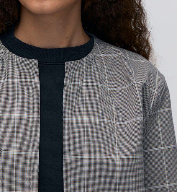 BACCA「ダブルフェイスチェック リバーシブルジャケット」|ノーカラージャケット|