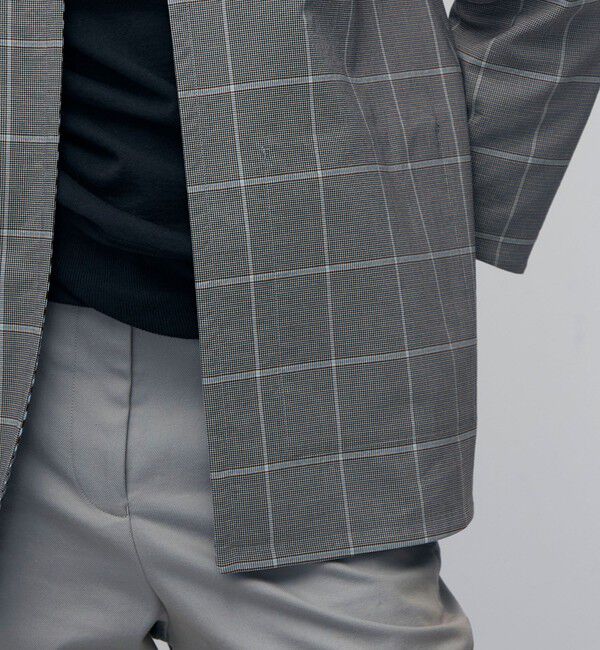 BACCA「ダブルフェイスチェック リバーシブルジャケット」|ノーカラージャケット|
