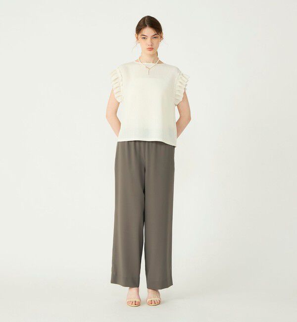 Ballsey「【WEB限定・先行予約】カラミ フリルスリーブブラウス」|シャツ・ブラウス|