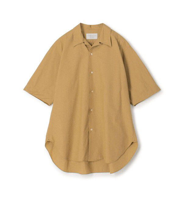 TOMORROWLAND MENS「120/2コットン オープンカラーハーフスリーブ ロングシャツ」|シャツ・ブラウス|45 キャメル