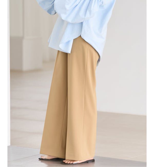 Plage「beautiful tuck パンツ」|スラックス|ベージュ