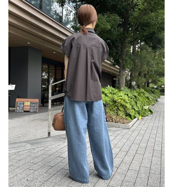 SLOBE IENA「《4サイズ展開/追加》LEDENIM TUCK TROUSERデニム」|デニム|