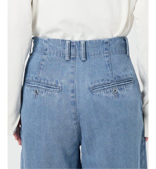 SLOBE IENA「《4サイズ展開/追加3》LEDENIM TUCK TROUSERデニム」|デニム|