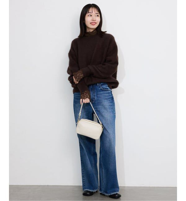 SLOBE IENA「《一部カラーWEB限定あり/追加》ストレッチレースタートルプルオーバー」|Tシャツ・カットソー|