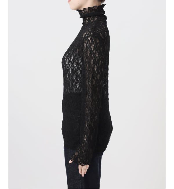 SLOBE IENA「《一部カラーWEB限定あり/追加》ストレッチレースタートルプルオーバー」|Tシャツ・カットソー|