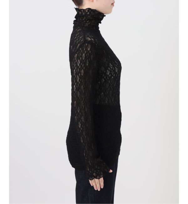 SLOBE IENA「《一部カラーWEB限定あり/追加》ストレッチレースタートルプルオーバー」|Tシャツ・カットソー|