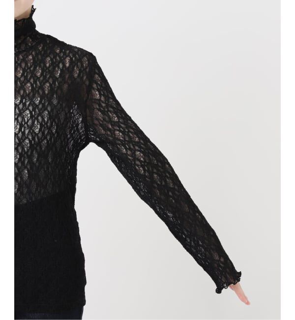 SLOBE IENA「《一部カラーWEB限定あり/追加》ストレッチレースタートルプルオーバー」|Tシャツ・カットソー|