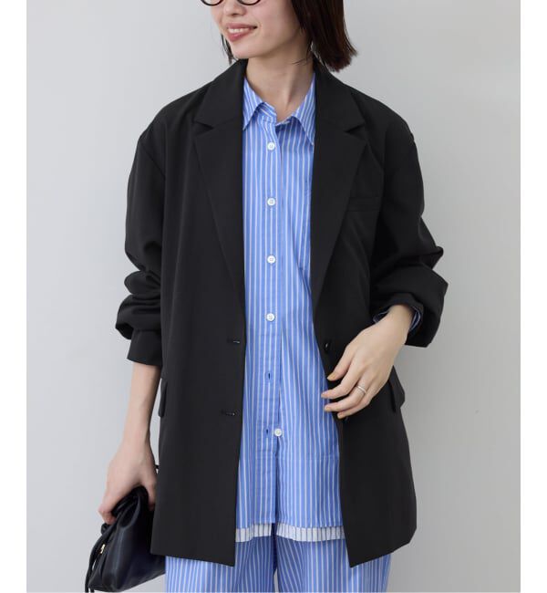 SLOBE IENA「シングルオーバージャケット」|その他|ブラック