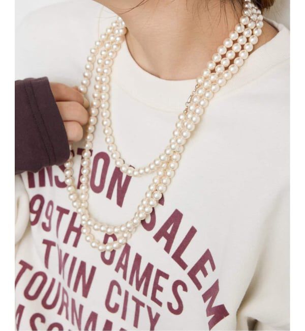SLOBE IENA「《追加5》SLOBE ロングパールネックレス」|ネックレス|