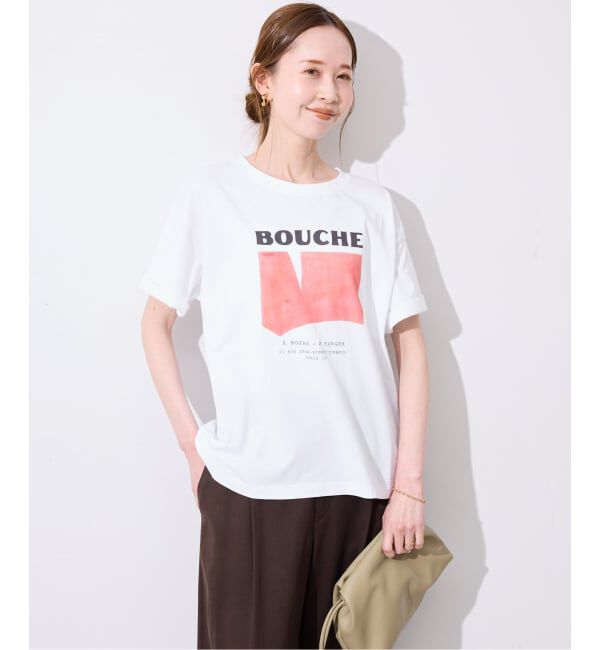 SLOBE IENA「《追加予約》BOUCHE SLOBE別注 LOGO TEE」|Tシャツ・カットソー|