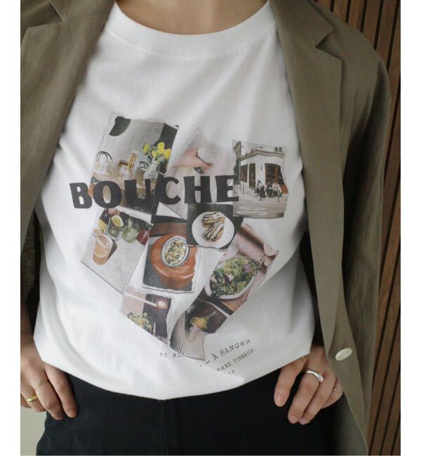 SLOBE IENA「《追加予約》BOUCHE SLOBE別注 LOGO TEE」|Tシャツ・カットソー|