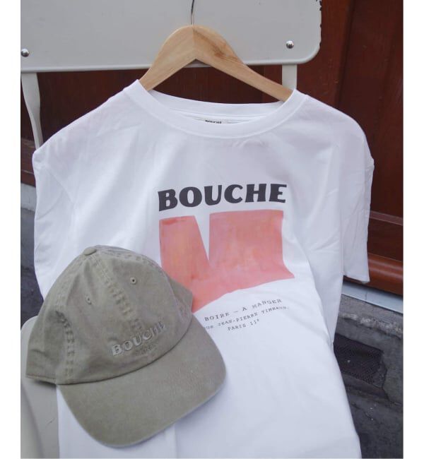 SLOBE IENA「《追加予約》BOUCHE SLOBE別注 LOGO TEE」|Tシャツ・カットソー|ピンク