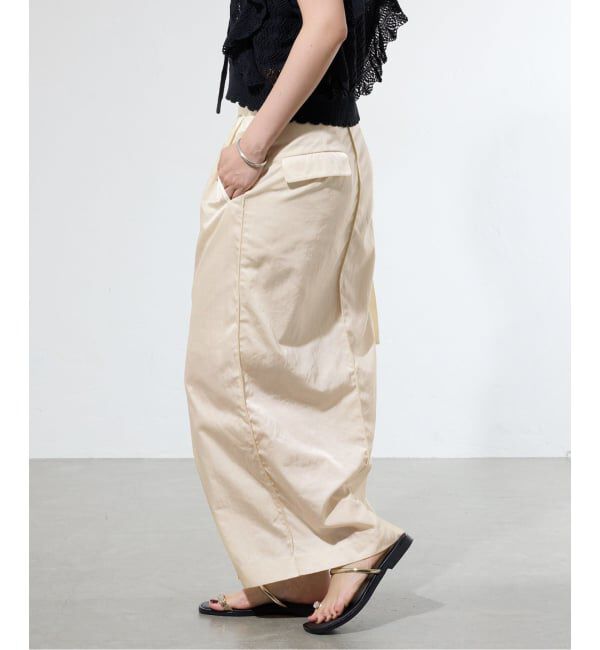 IENA「《一部店舗限定》サテンカーゴポケットスカート」|スカート|