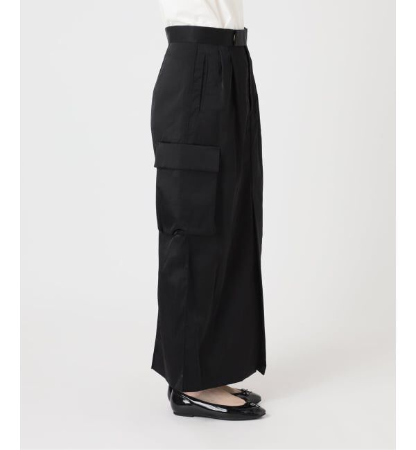 IENA「《一部店舗限定》サテンカーゴポケットスカート」|スカート|