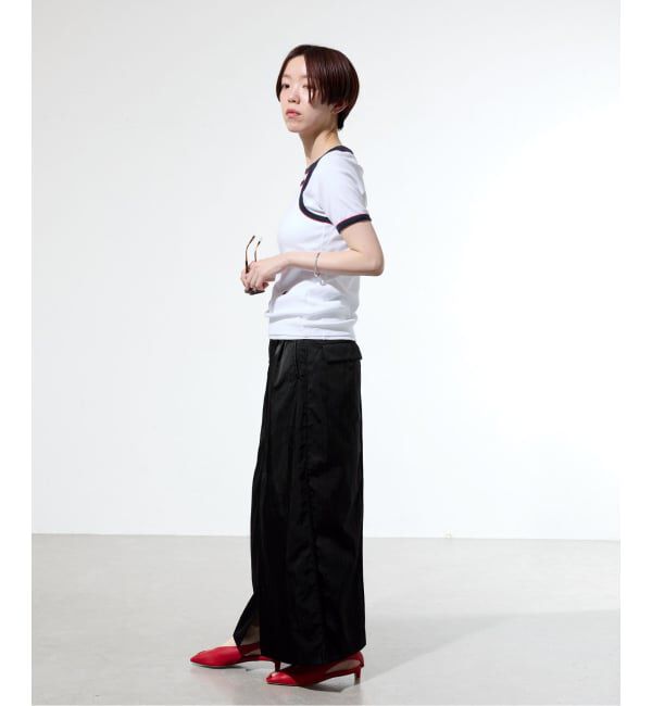 IENA「《一部店舗限定》サテンカーゴポケットスカート」|スカート|