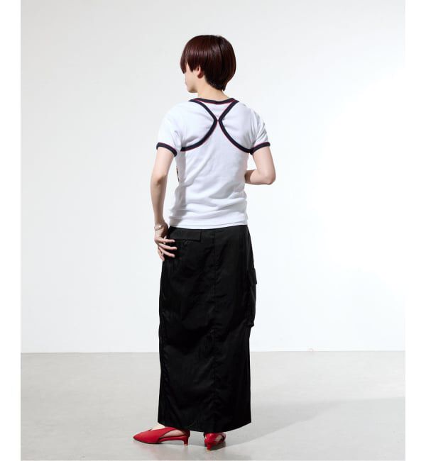 IENA「《一部店舗限定》サテンカーゴポケットスカート」|スカート|