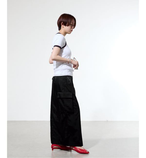 IENA「《一部店舗限定》サテンカーゴポケットスカート」|スカート|