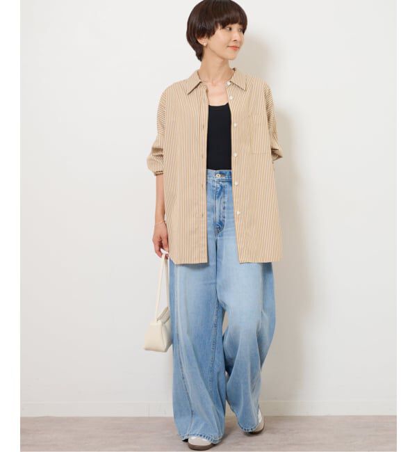 JOURNAL STANDARD relume「コンパクトコットンストライプビッグシャツ」|シャツ・ブラウス|