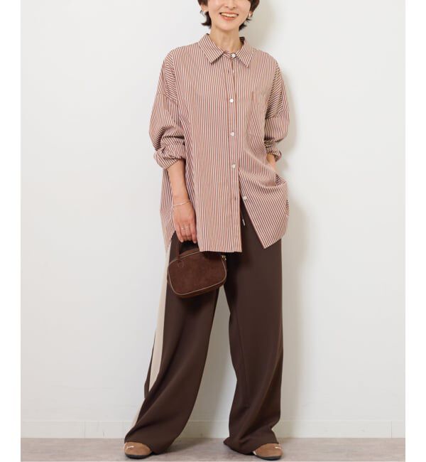 JOURNAL STANDARD relume「コンパクトコットンストライプビッグシャツ」|シャツ・ブラウス|