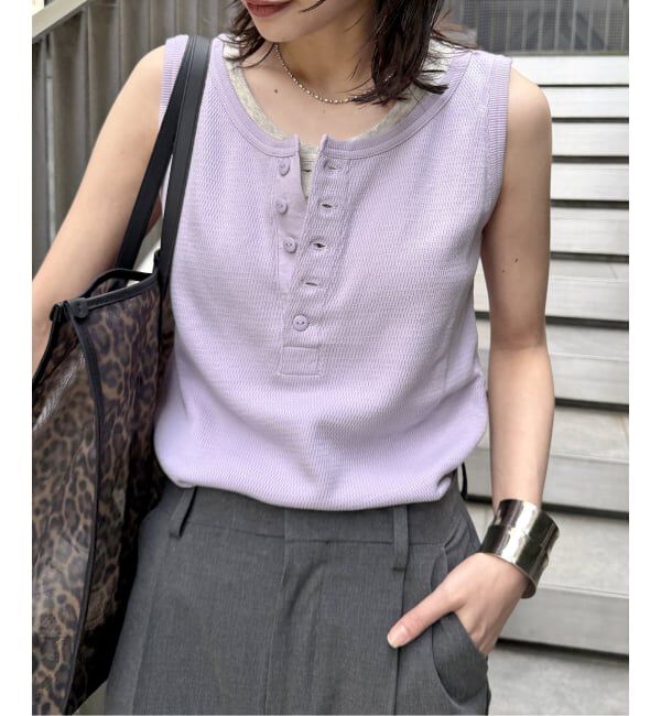 JOURNAL STANDARD「《予約》別注【FAITH MILLS CORP】ワッフルガゼットPOヘンリータンクトップ」|Tシャツ・カットソー|パープル