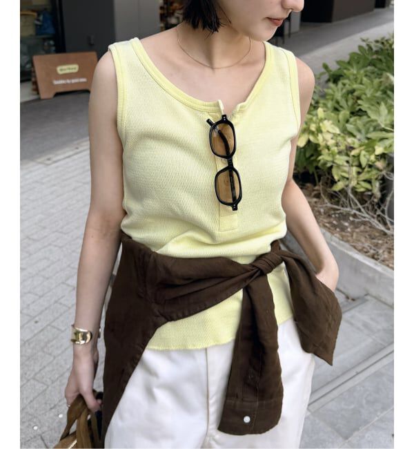 JOURNAL STANDARD「《予約》別注【FAITH MILLS CORP】ワッフルガゼットPOヘンリータンクトップ」|Tシャツ・カットソー|イエロー