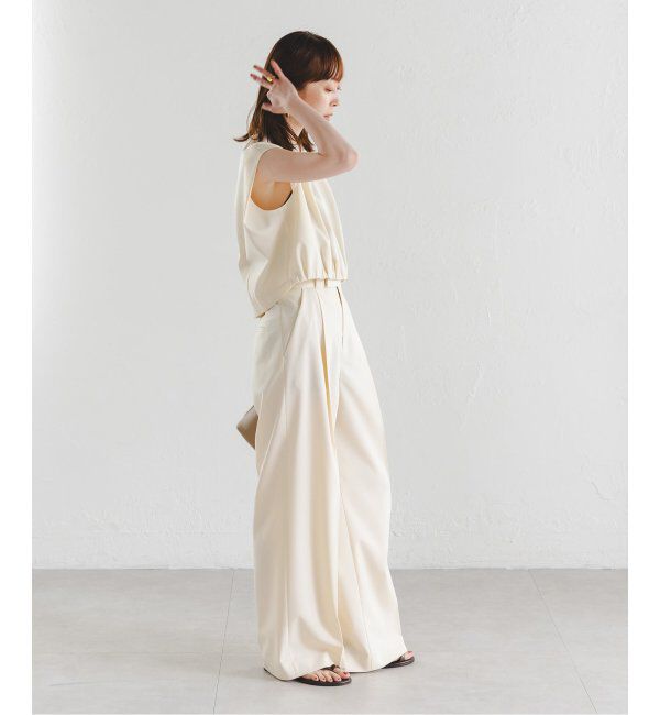 NOBLE「《追加》【洗える】エステルツイルストレッチスラックスパンツ7」|スラックス|