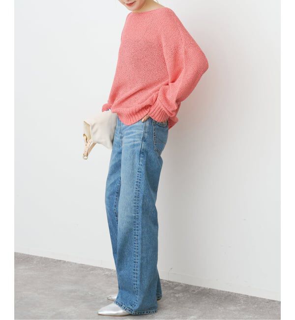 Spick and Span「《WEB限定カラー有り / 追加》ペーパーヤーン2WAYルーズプルオーバー」|ニット・セーター|