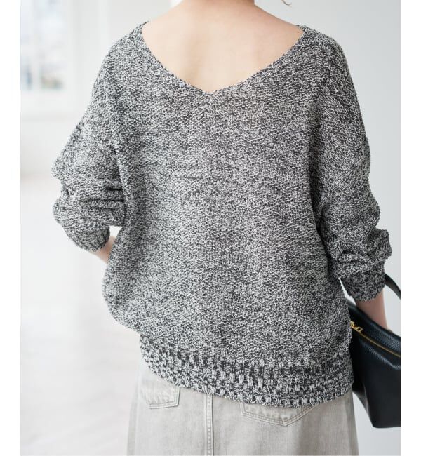 Spick and Span「《WEB限定カラー有り / 追加》ペーパーヤーン2WAYルーズプルオーバー」|ニット・セーター|