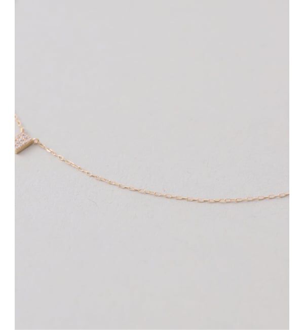 Lilas by Spick&Span「プチダイヤスクエアネックレス K10」|ネックレス|