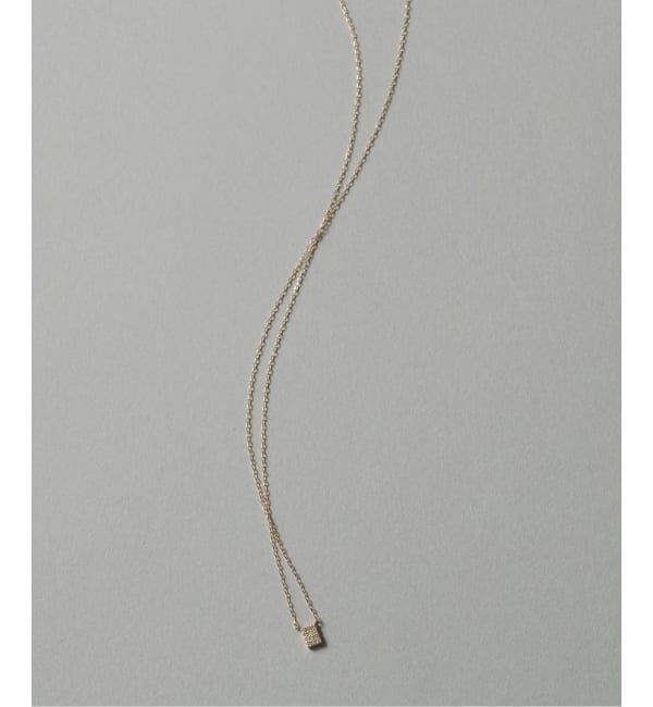 Lilas by Spick&Span「プチダイヤスクエアネックレス K10」|ネックレス|