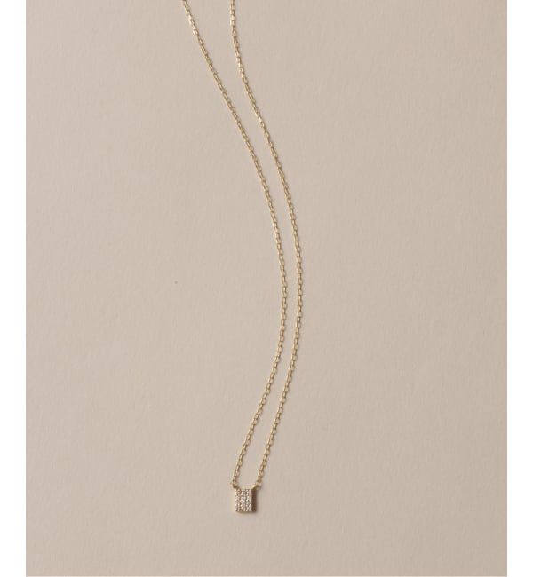 Lilas by Spick&Span「プチダイヤスクエアネックレス K10」|ネックレス|