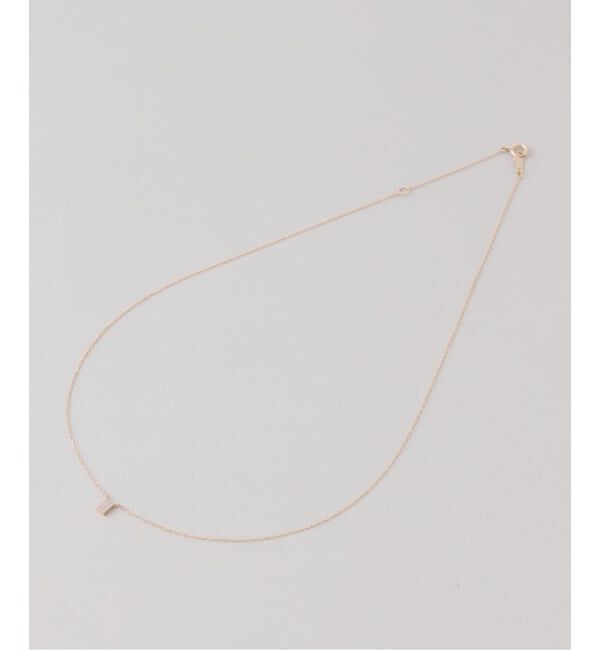 Lilas by Spick&Span「プチダイヤスクエアネックレス K10」|ネックレス|