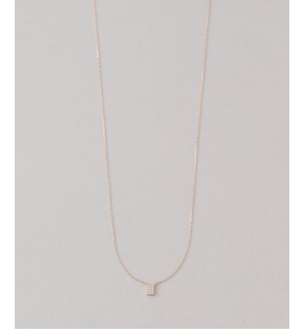 Lilas by Spick&Span「プチダイヤスクエアネックレス K10」|ネックレス|