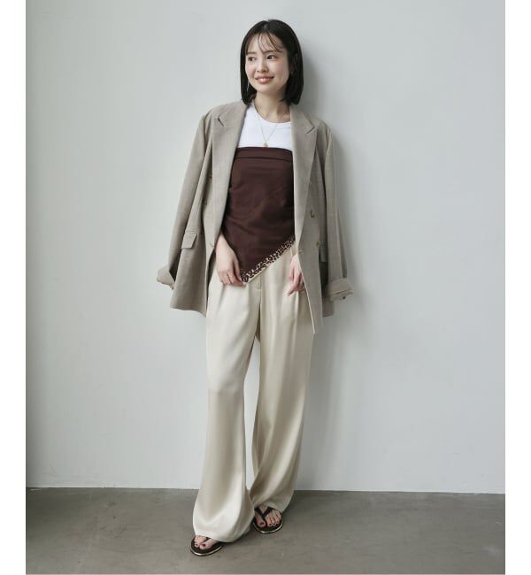 NOBLE「THROW/スロー Leopard Trim Scarf」|バンダナ・スカーフ|