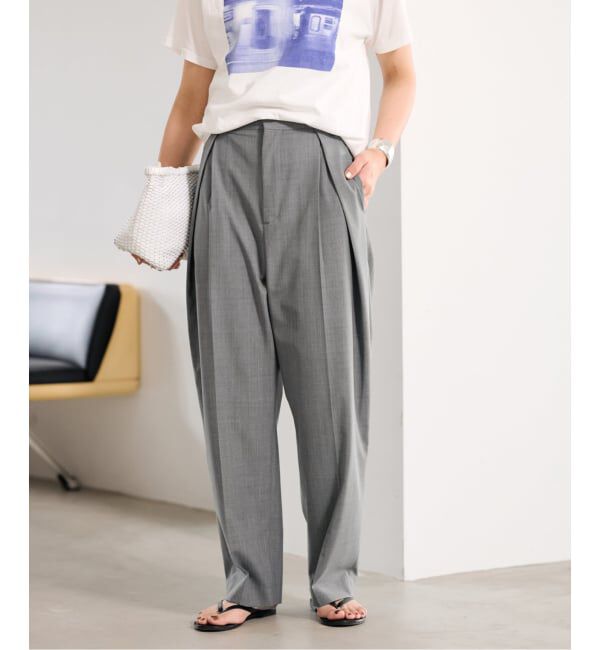 FRAMeWORK「≪追加≫サマーウールコクーンパンツ」|スラックス|