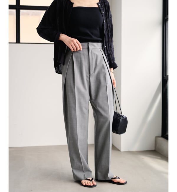 FRAMeWORK「≪追加≫サマーウールコクーンパンツ」|スラックス|グレーA